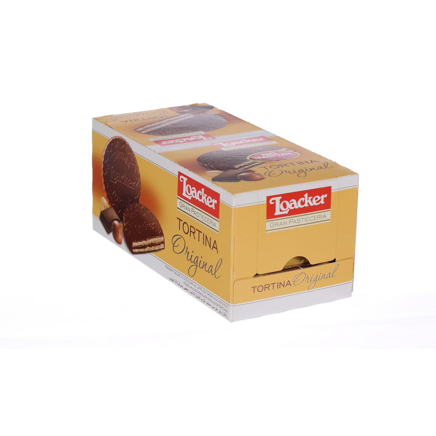 Loacker Tortina Chocolate Biscuits Sandwich 21 g × 24 Pieces