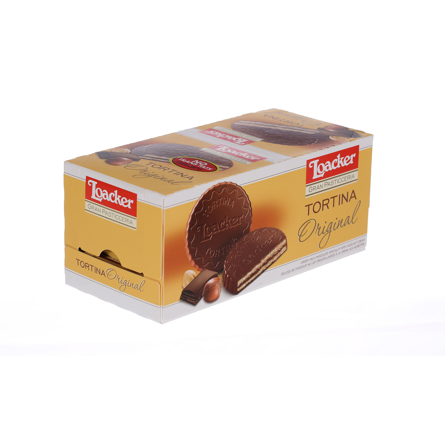 Loacker Tortina Chocolate Biscuits Sandwich 21 g × 24 Pieces