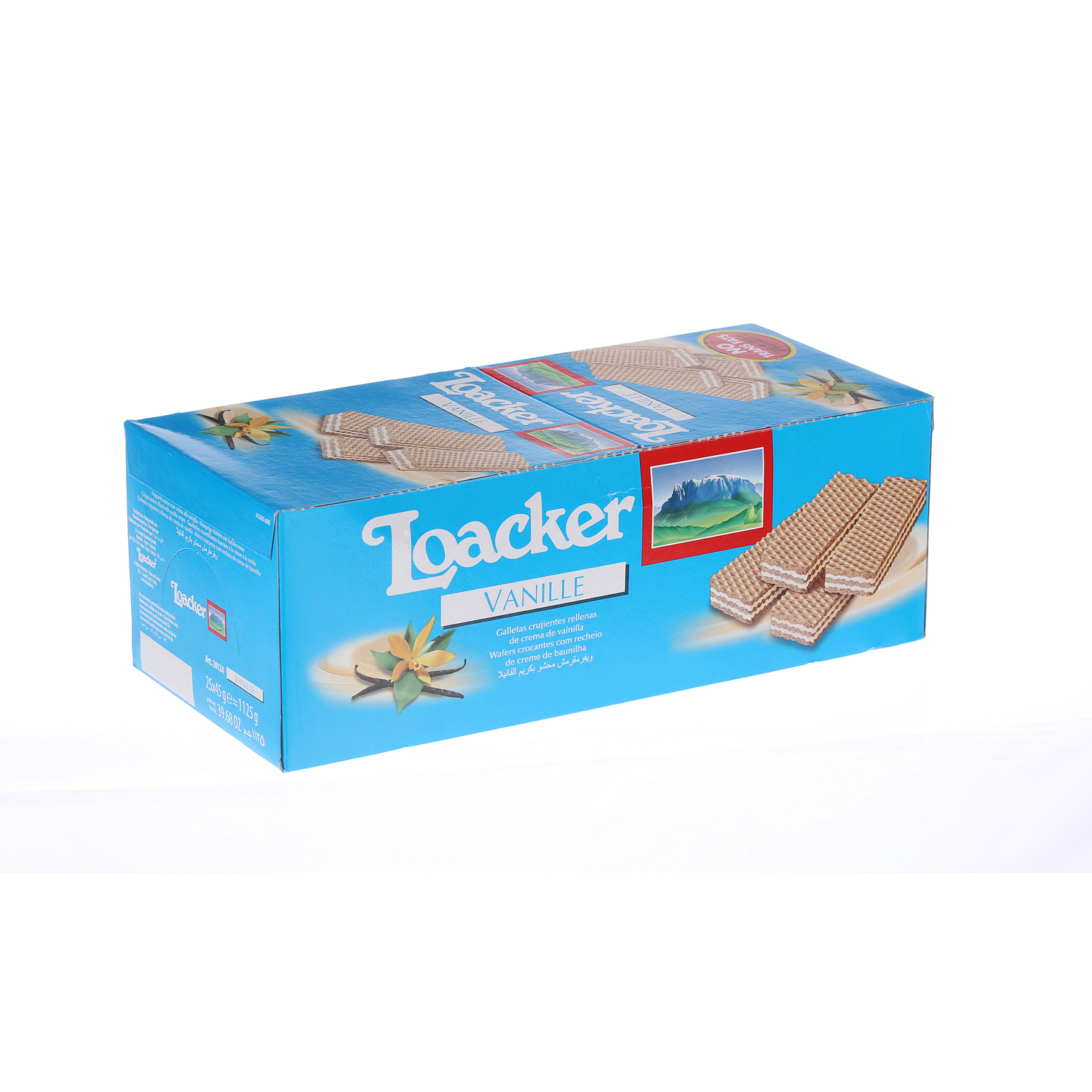 Loacker Vanilla Crispy Wafers 45 g × 25 Pieces