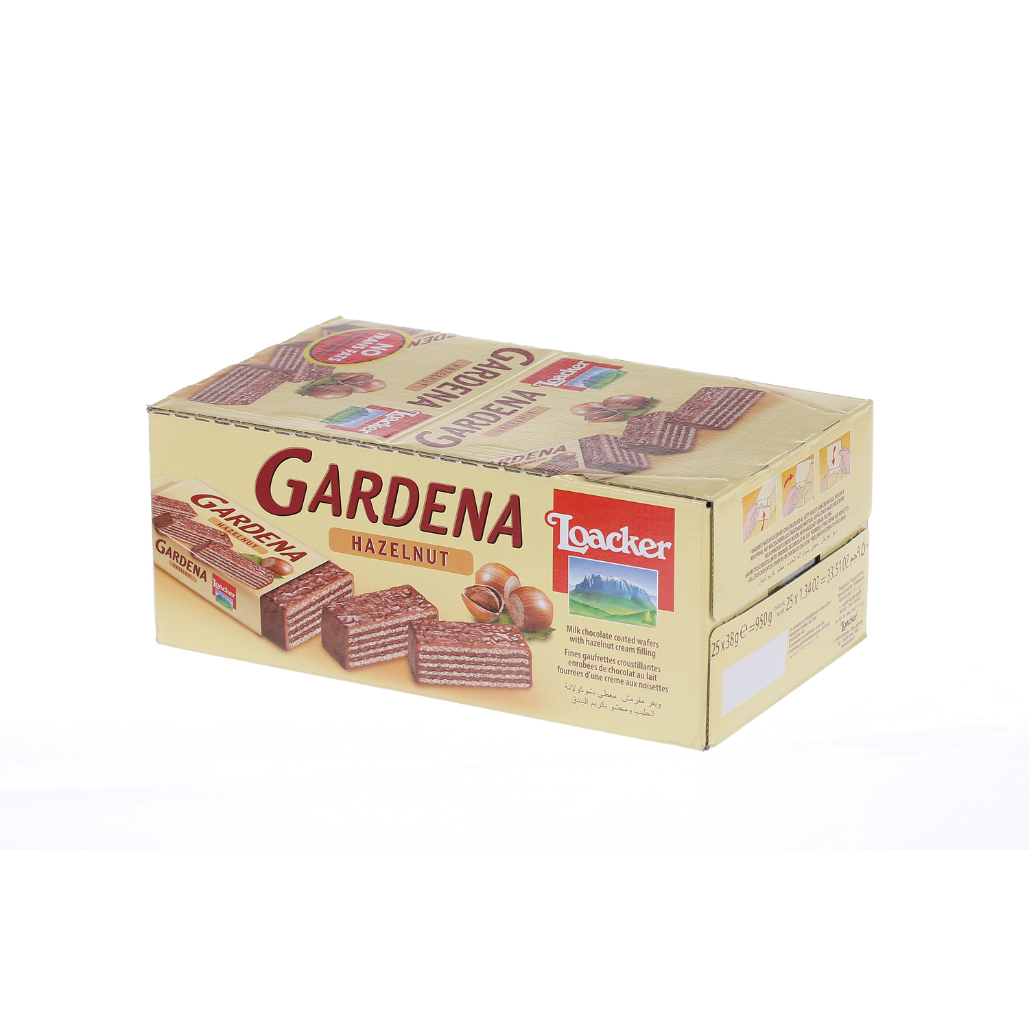Loacker Gardena Hazelnut 38 g × 25 Pieces