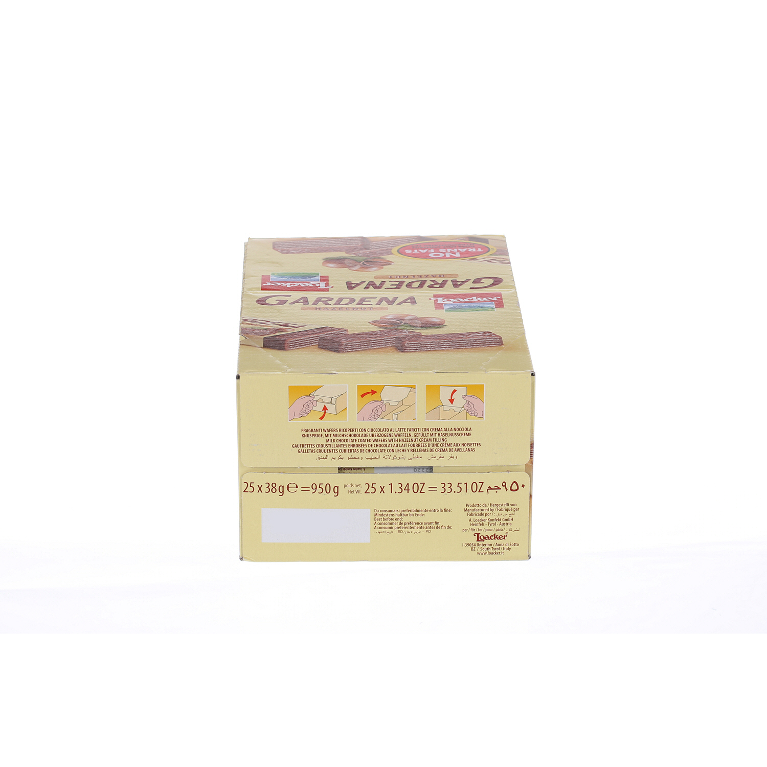 Loacker Gardena Hazelnut 38 g × 25 Pieces