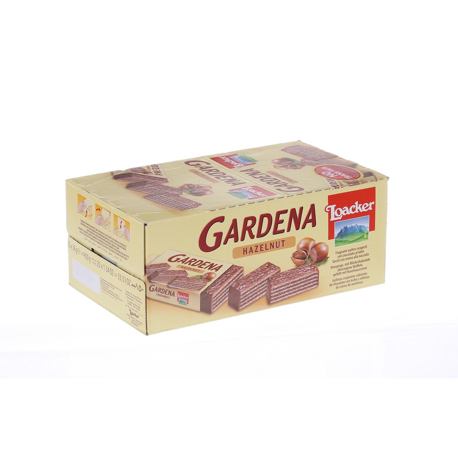 Loacker Gardena Hazelnut 38 g × 25 Pieces