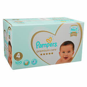 Pampers Premium Care Diapers Size 4 Megabox, 100 Diapers