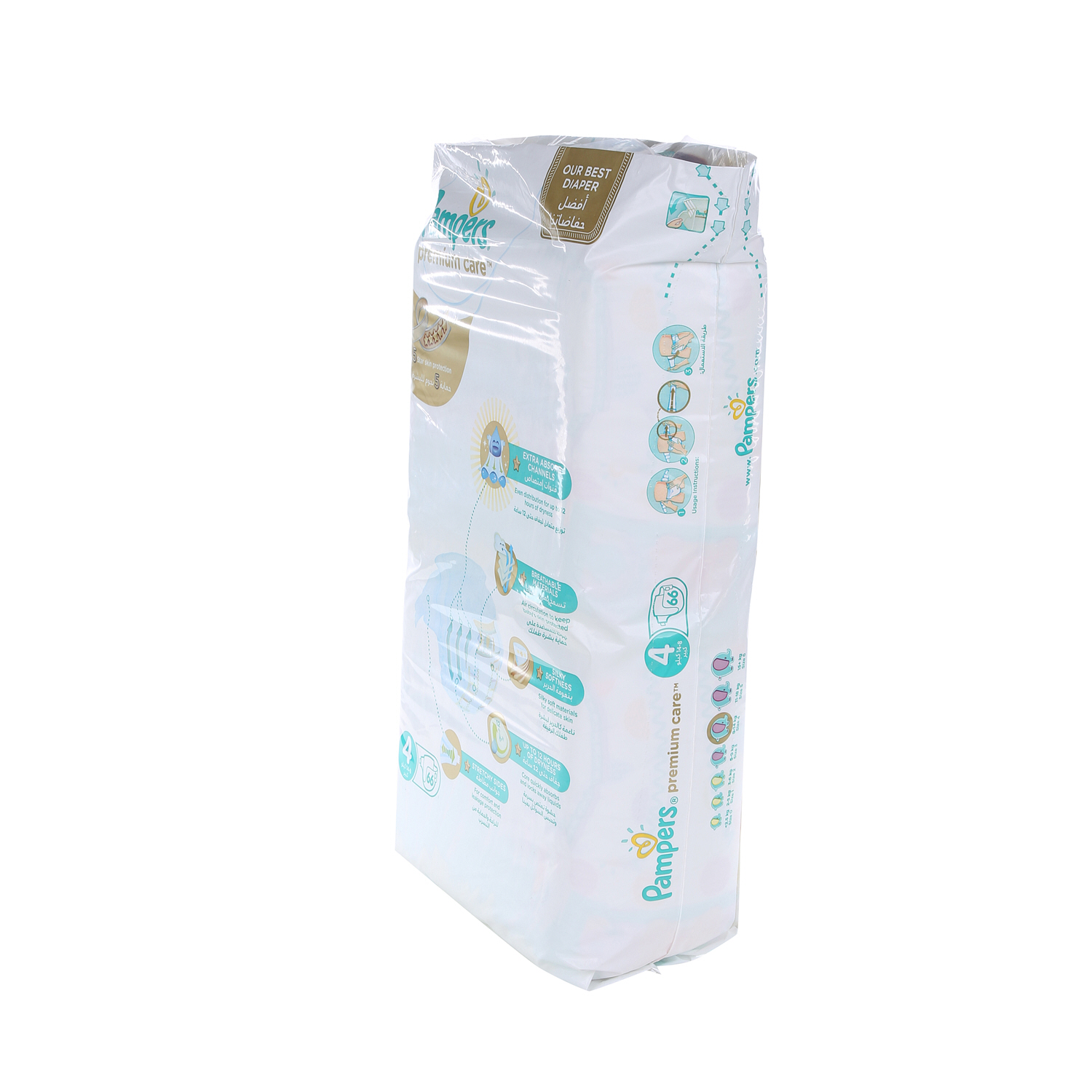 Pampers Premium Care Size 4 Japanese Pack 66 Pieces