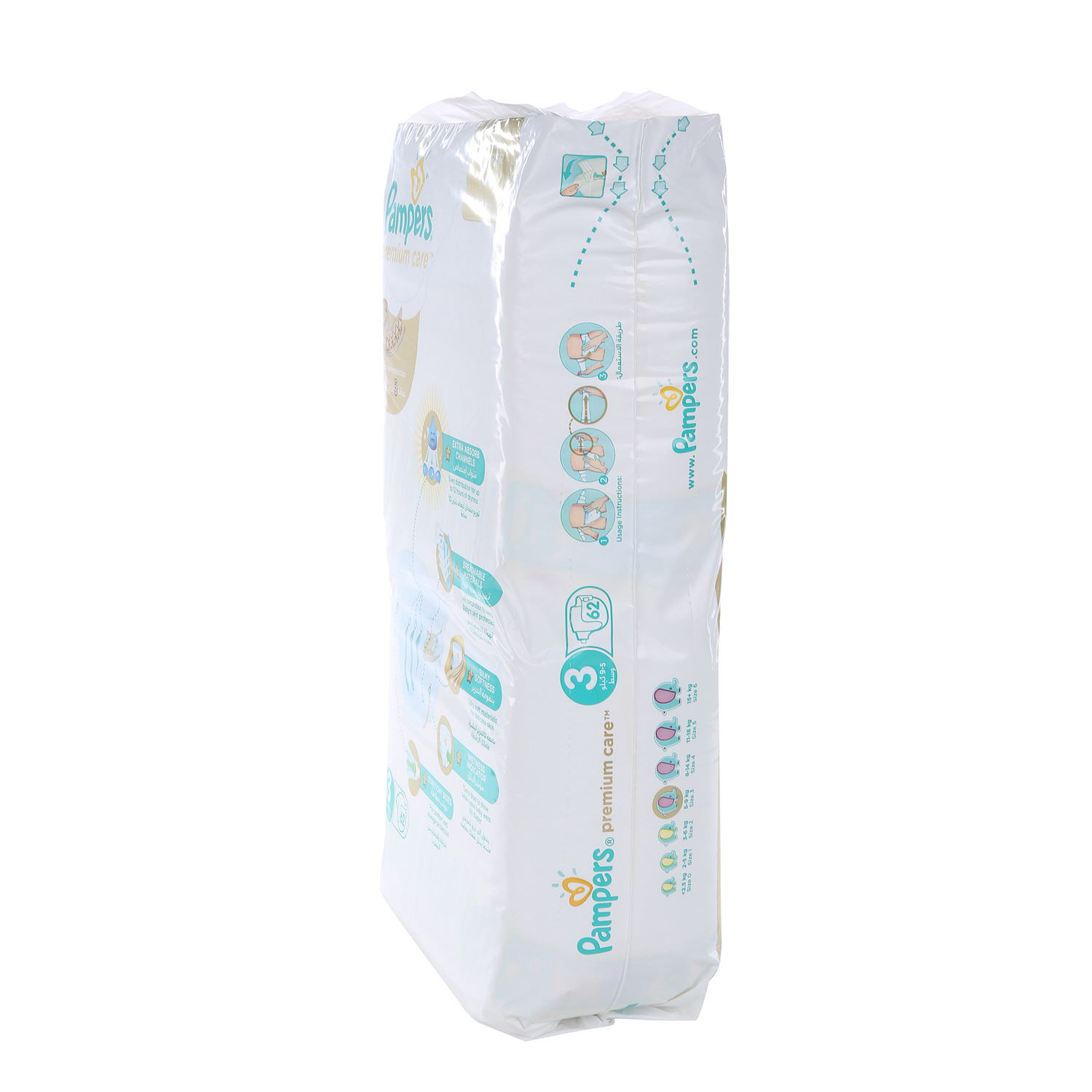 Pampers Premium Care Size 3 62 Pieces