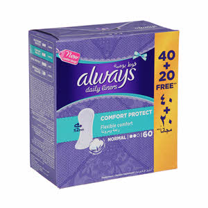 Always Liners Comfortable & Pro 60pads x 4PCS