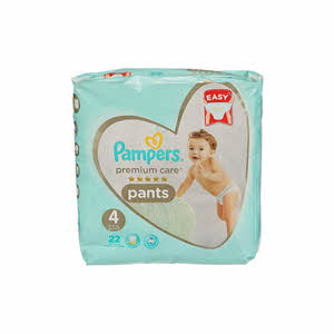 Pampers Size 4 Premium Care Baby Diapers Pants 22 Diapers