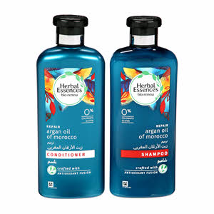 HERBAL ESSENCE Shampoo Morcn Argan400Ml + Conditioner 400Ml