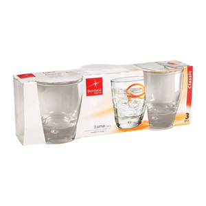 B Rocco Luna Rocks Glass Set 3 Cups