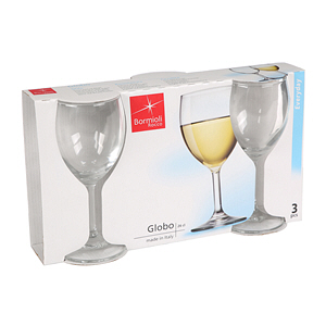 B.Rocco Globo Stem Drink Glass Set 3 Cups