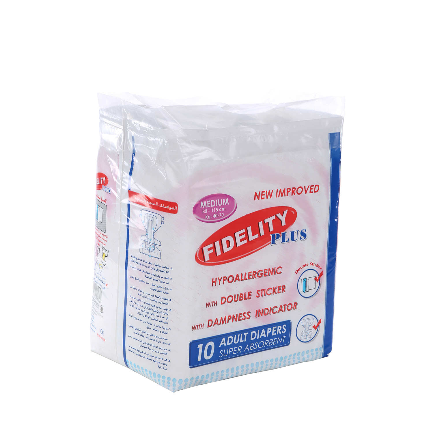 Fidelity Adult Diapers Medium 10 Diapers