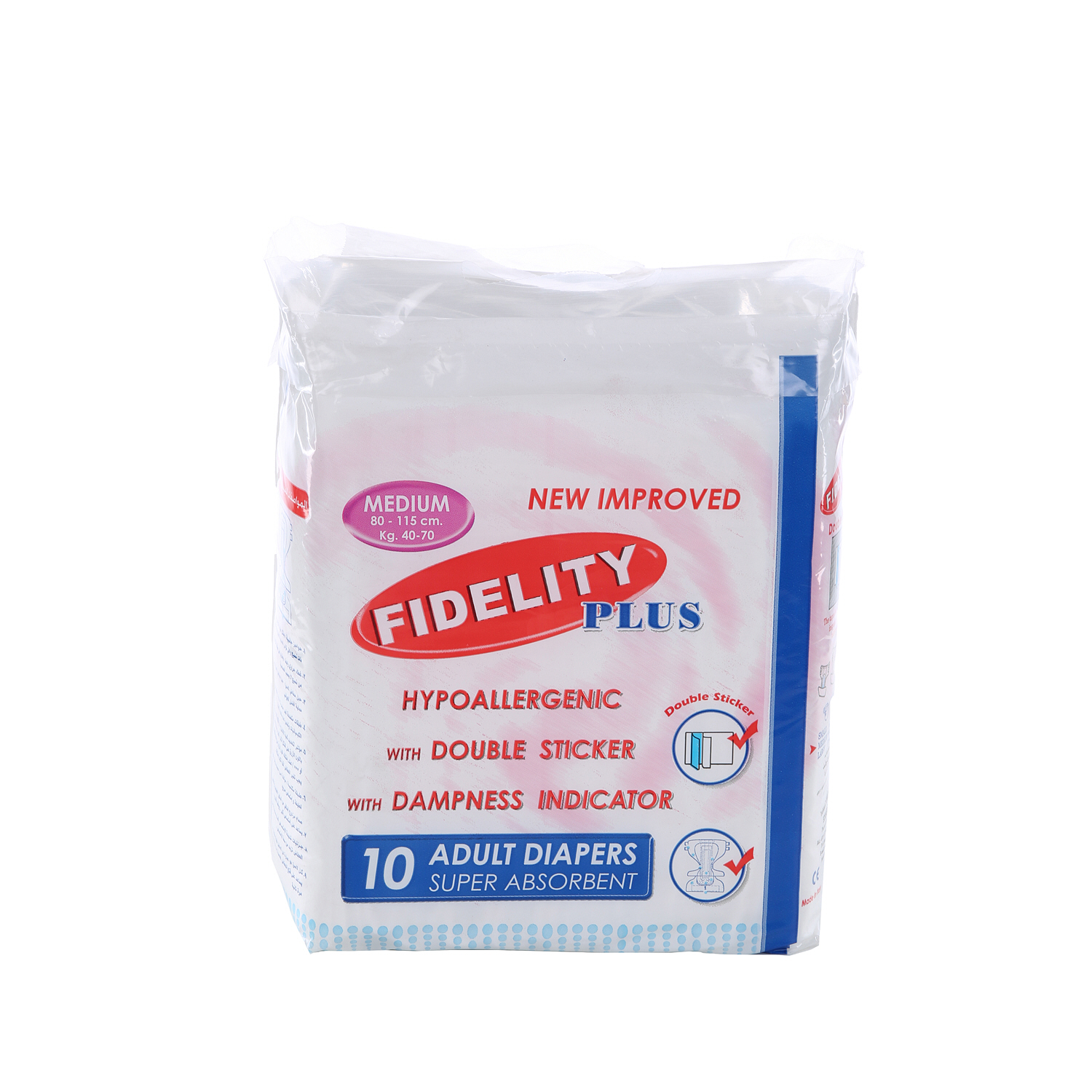 Fidelity Adult Diapers Medium 10 Diapers