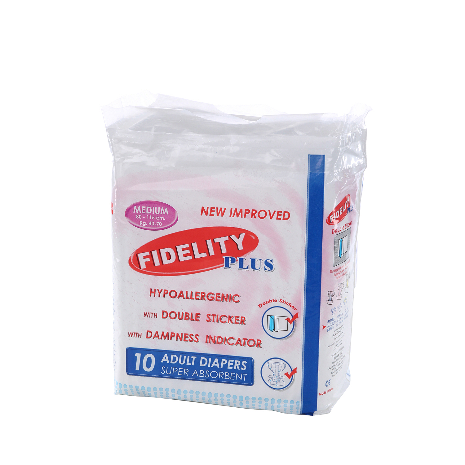 Fidelity Adult Diapers Medium 10 Diapers