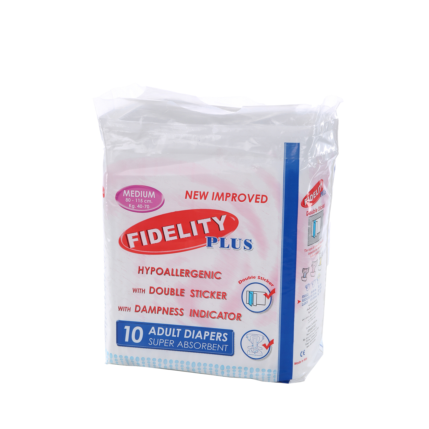 Fidelity Adult Diapers Medium 10 Diaper
