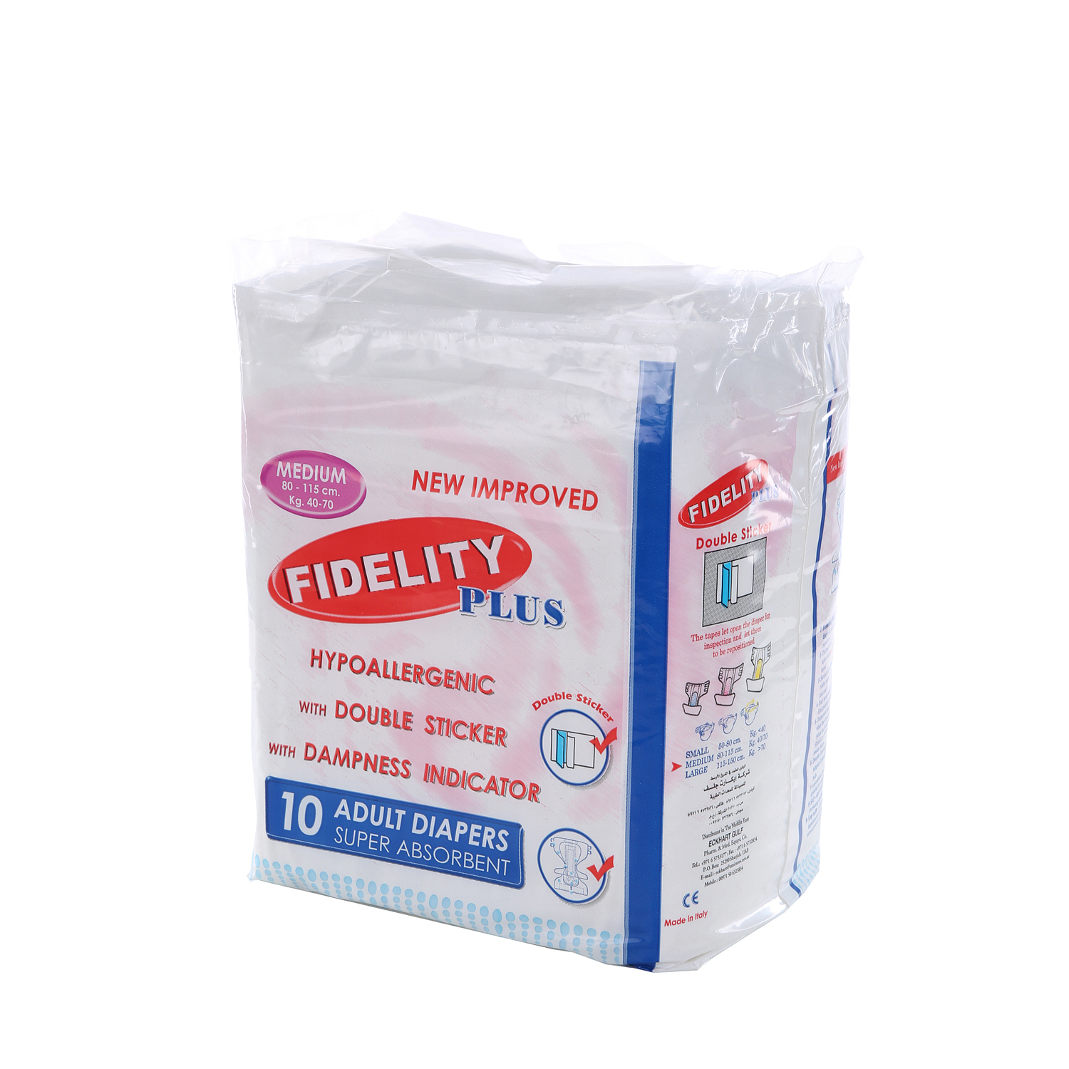 Fidelity Adult Diapers Medium 10 Diapers