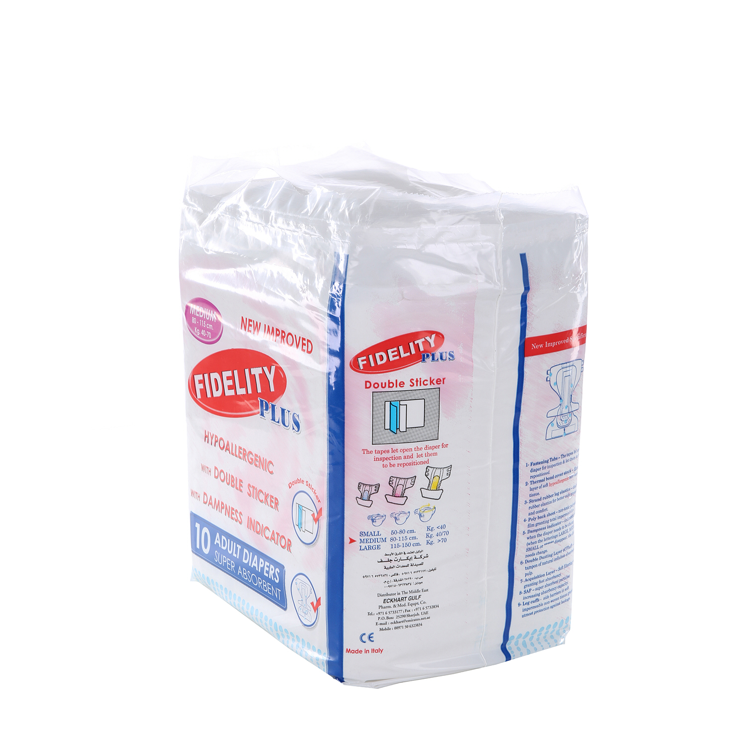 Fidelity Adult Diapers Medium 10 Diapers