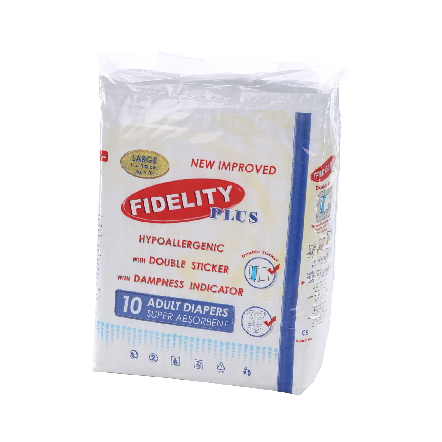 Fidelity Adult Diapers Large 10 Diapers