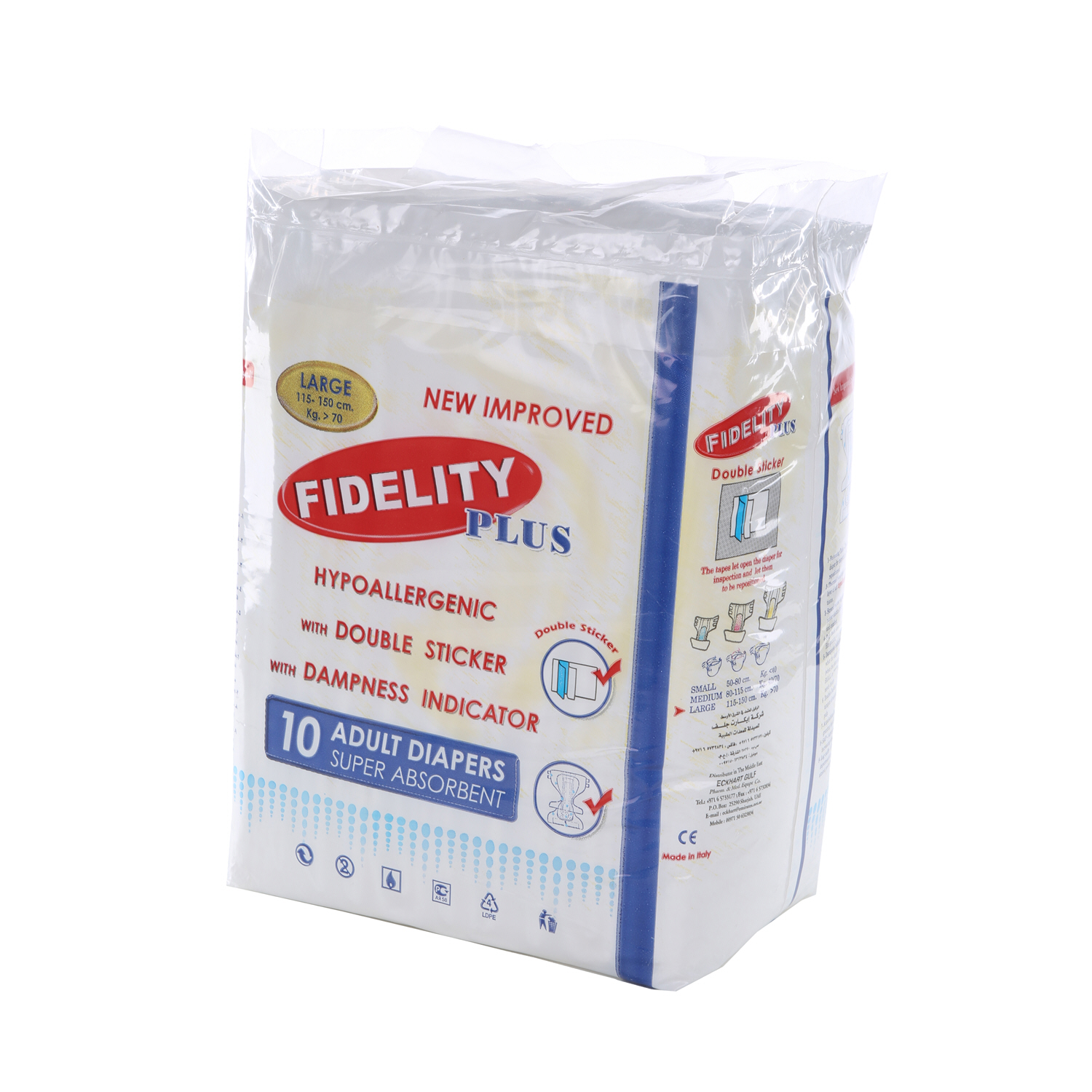 Fidelity Adult Diapers Large 10 Diapers