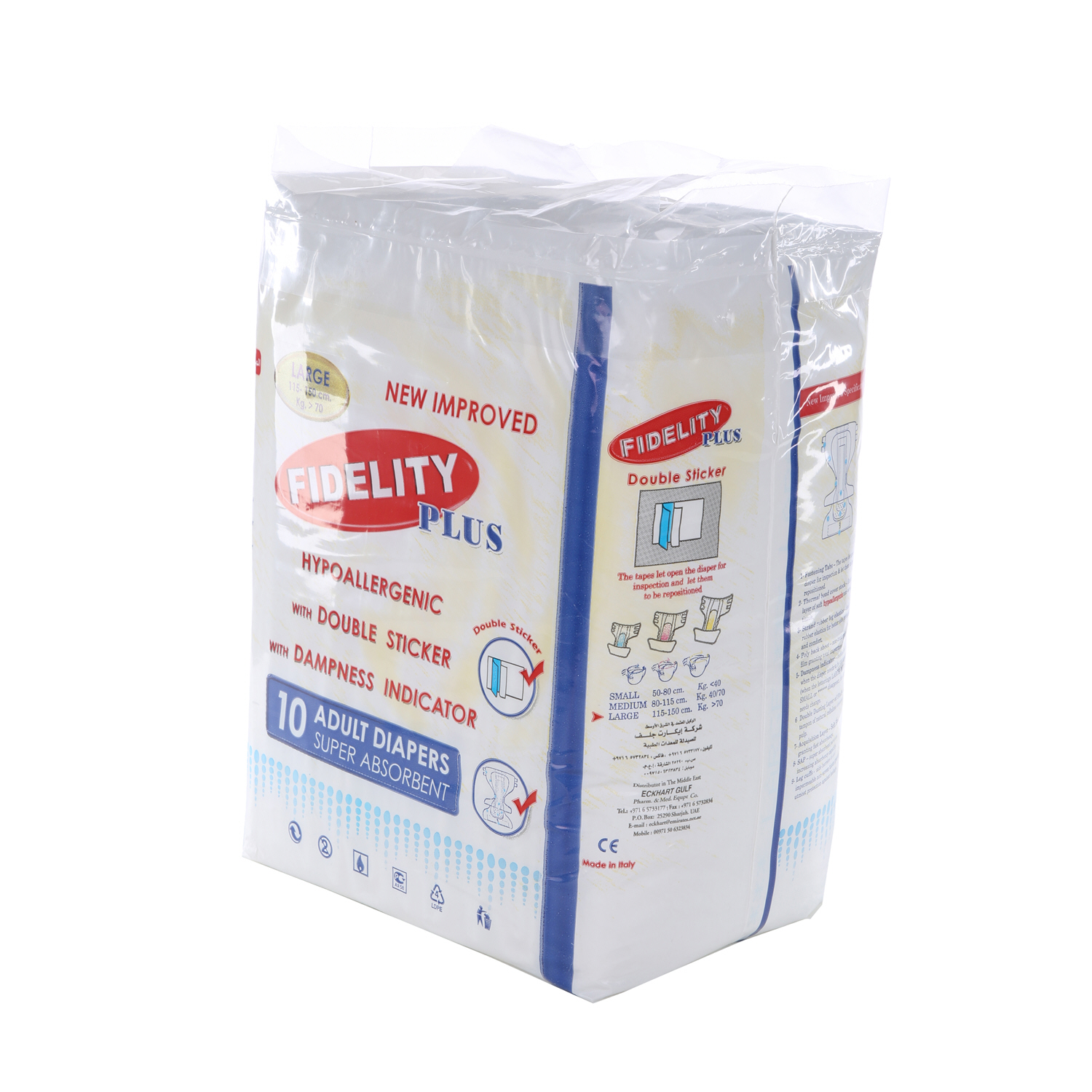 Fidelity Adult Diapers Large 10 Diapers