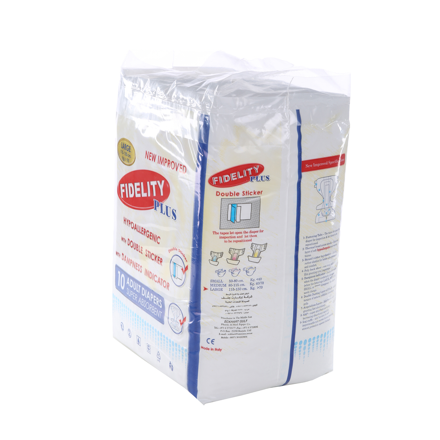 Fidelity Adult Diapers Large 10 Diapers