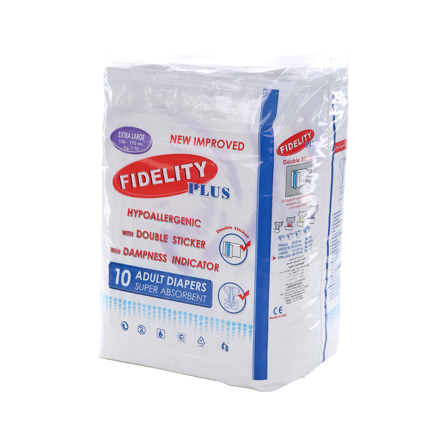 Fidelity Adult Diapers Extra Large 10 Diapers