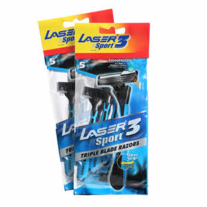 Laser Sport 3 Triple Blade Razors 5 Pieces + 5 Pieces