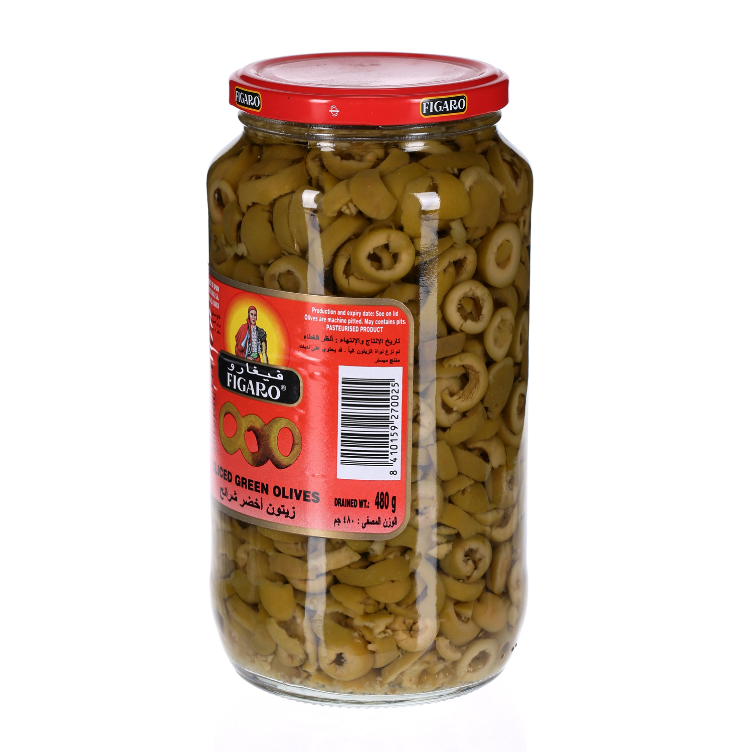 Figaro Sliced Green Olive 480 g