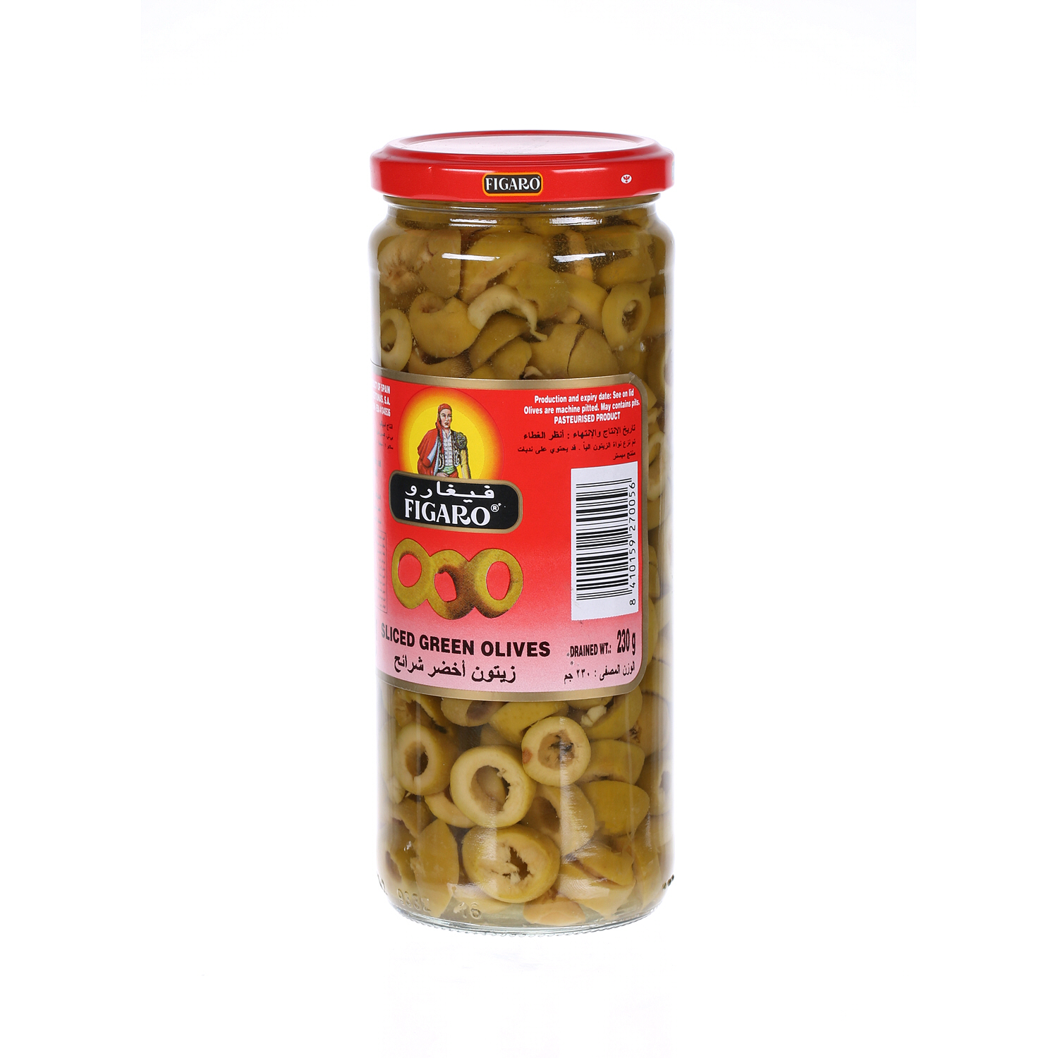 Figaro Slicesd Green Olives 230 g