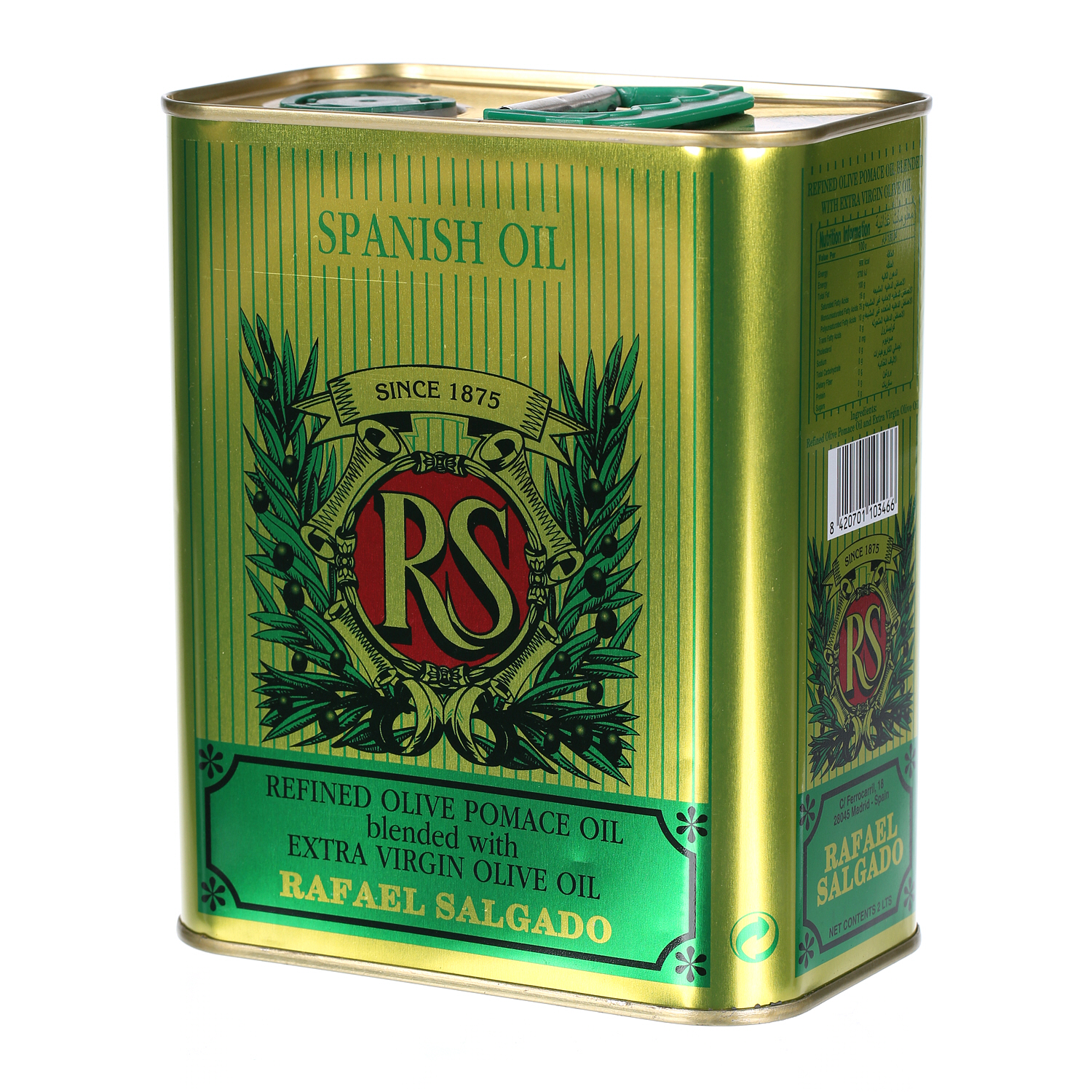 Rafael Salgado Olive Oil Tin 2Ltr