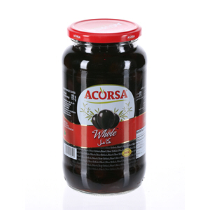 Acorsa Olives Black Plain Jar 575 g