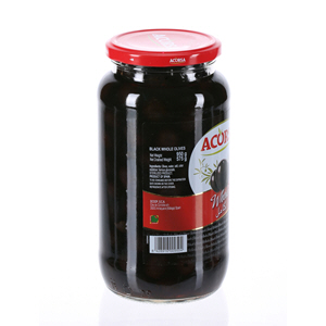 Acorsa Olives Black Plain Jar 575 g