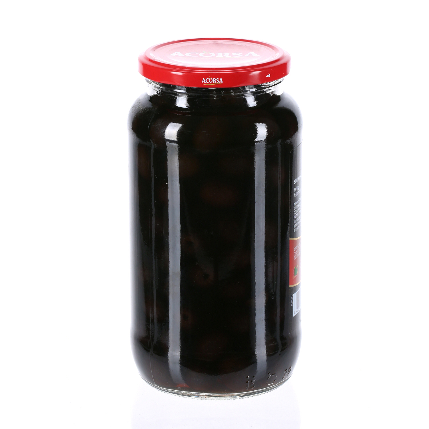 Acorsa Olives Black Plain Jar 575 g