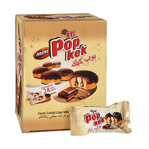 Eti Popkek Mini Cocoa Coated Chocolate, 24 x 18 g