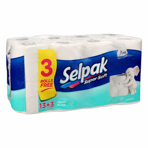 Selpak Bathroom Tissue 13+3Free