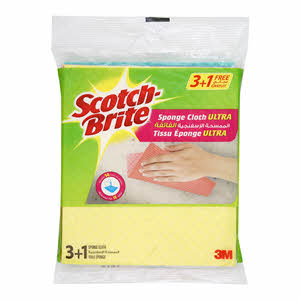 3M Scotch-Brite Sponge Cloth 3 + 1 Free