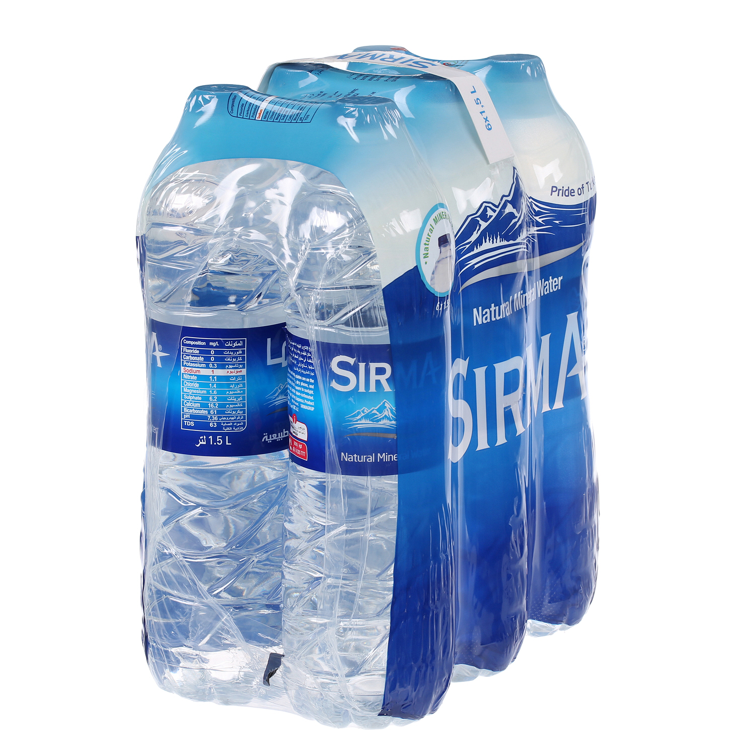 Sirma Natural Spring Water 1.5 L × 6 Pack