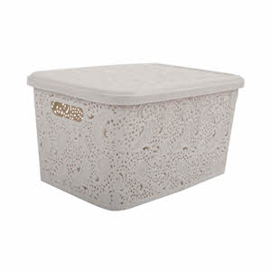 Hobby Life Floria Lace Storage with Lid 10 L
