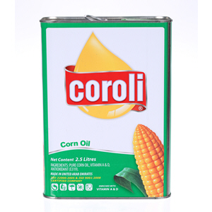 Coroli Corn Oil Tin 2.5Ltr