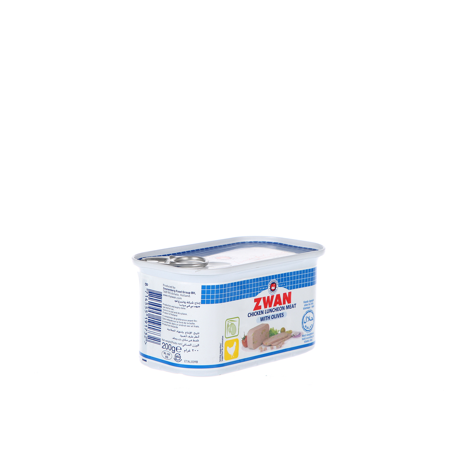 Zwan Chicken Luncheon Meat With Olives 200 g