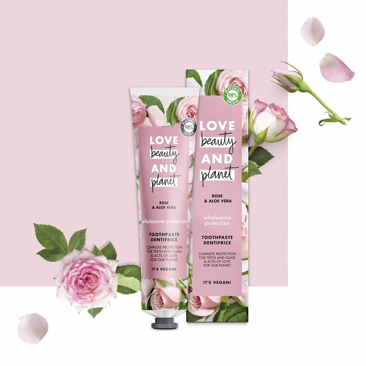 Toothpaste Tablets Roses Love Beauty and Planet Rose and Green Tea Toothpaste 75ml | Sharjah Co ...