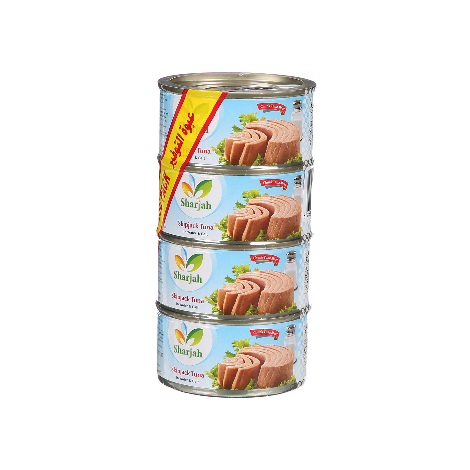 Sharjah Coop Skipjack Tuna Water & Salt 185 g × 4 Pack