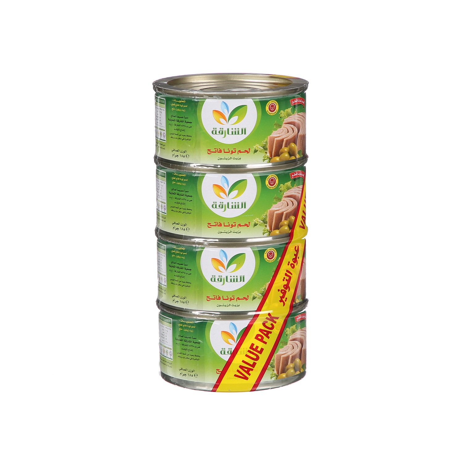 Sharjah Coop Skipjack Tuna Olive Oil 185 g × 4 Pack