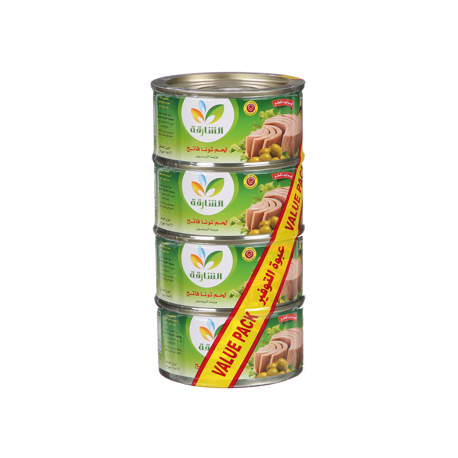 Sharjah Coop Skipjack Tuna Olive Oil 185 g × 4 Pack
