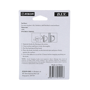 Fixon Adhesive General Hooks 6'S