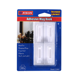 Fixon Adhesive Cup Hooks 4'S