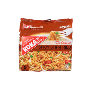 Koka Noodles Spicy Stir Fried 85 g × 5 Pack