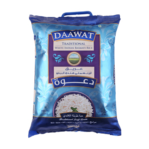 Daawat Basmati Rice Extra Traditional Long Grain 5Kg