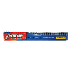 Eveready Battery AAA General Purpose Blue 30 Pack