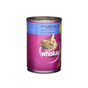 ويسكاس طعام القطط سردين كامل بالجيلي 400 جرام