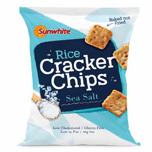 Sunwhite Rice Cracker Chips Sea Salt 90 g